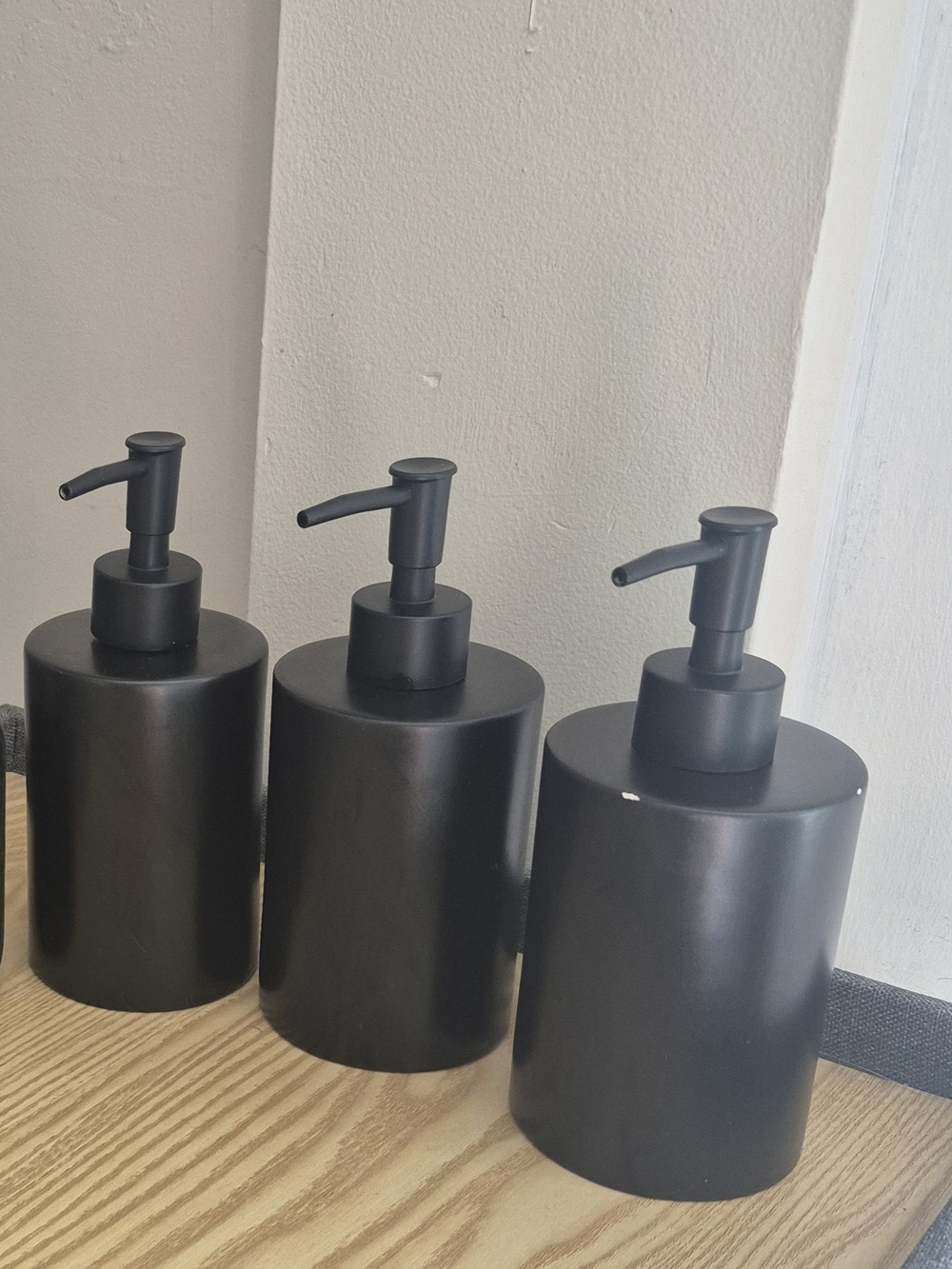 Matte Black Ceramic Pump Soap Dispenser - Set of 3